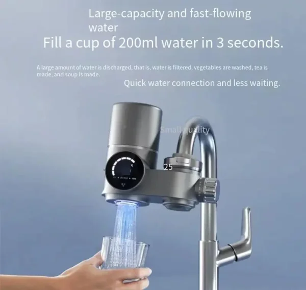 Filtre à Robinet 8 Étapes : Eau Pure, Stérilisation UV et Chauffage Instantané